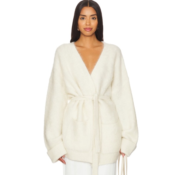 NWT LAMARQUE Balera Ivory Alpaca Wool Oversized Cardigan - Picture 1 of 8